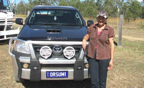 New resident of the region Sherry Luck with her ute at the Mt Larcom Show last month. New resident of the region Sherry Luck with her ute at the Mt Larcom Show last month.